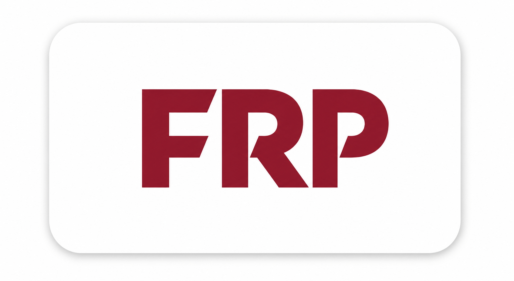 FRP Logo Minimalist White Text Shadow Background